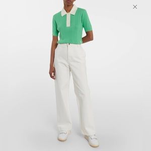 TORY SPORT
Cotton pointelle polo sweater